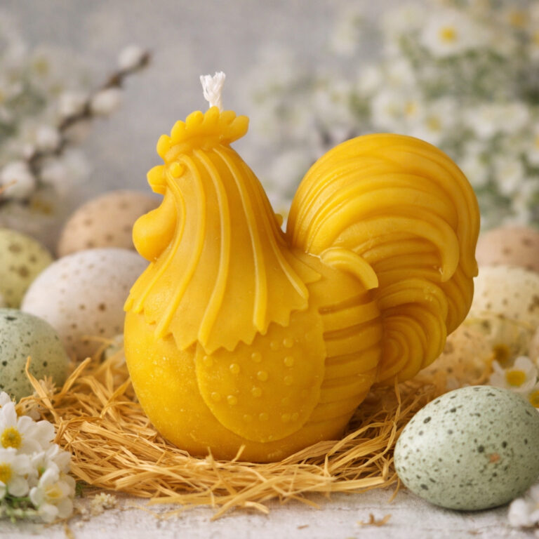 Świeca z wosku pszczelego Kogucik