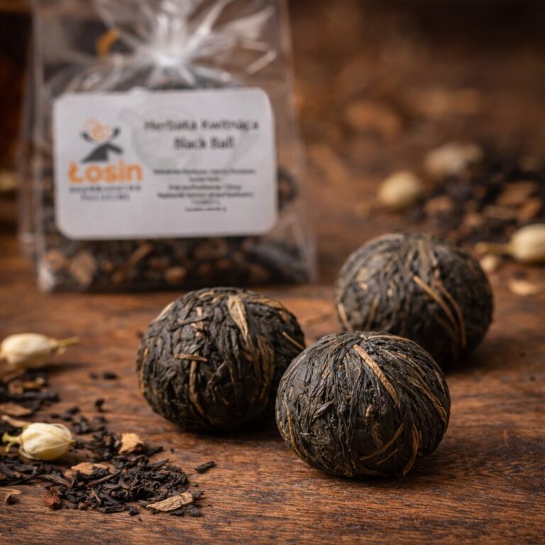 Herbata kwitnąca Black Ball - czarna z kwiatem lichi