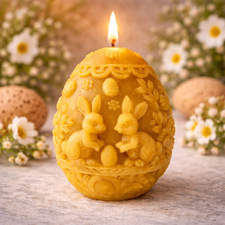 Świeca z wosku pszczelego Egg