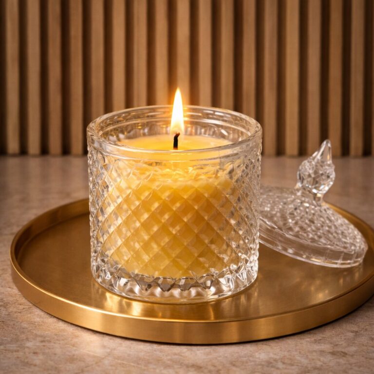 Świeca zapachowa CASHMERE WOODS 10% 80g- szkło kryształowe