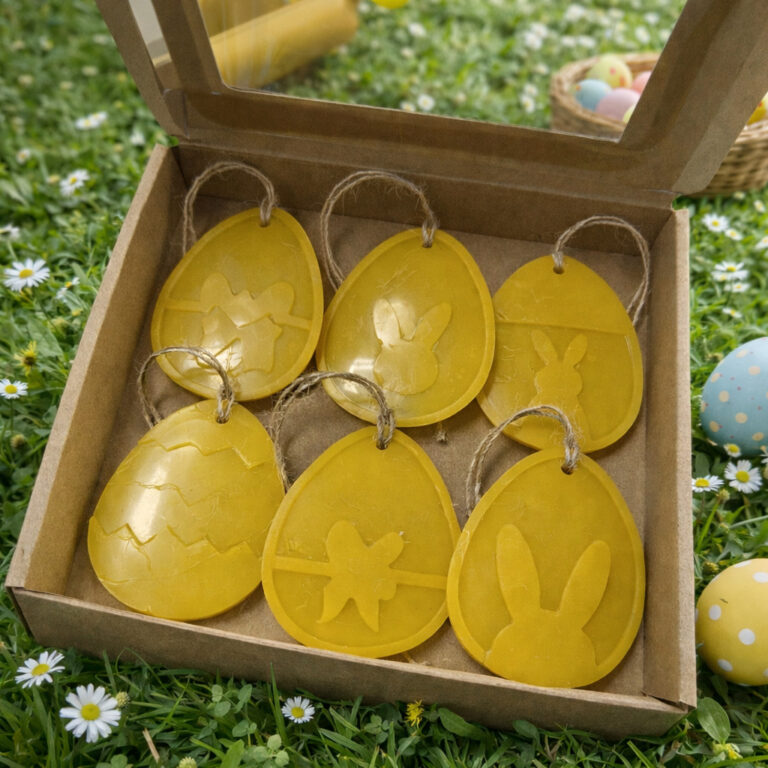 Zawieszki z wosku pszczelego 6szt. - gładkie